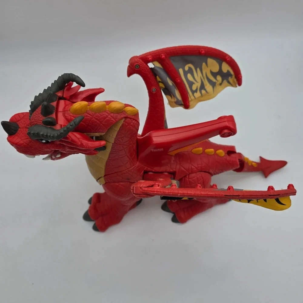 Fisher Price Imaginext Castle Eagle Talon Red DRAGON w/ Sounds Wings Works